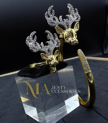 Duo "ICE BELLA" Model 18k Plaqué avec Taille Réglable