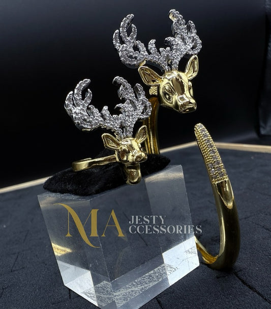 Duo "ICE BELLA" Model 18k Plaqué avec Taille Réglable