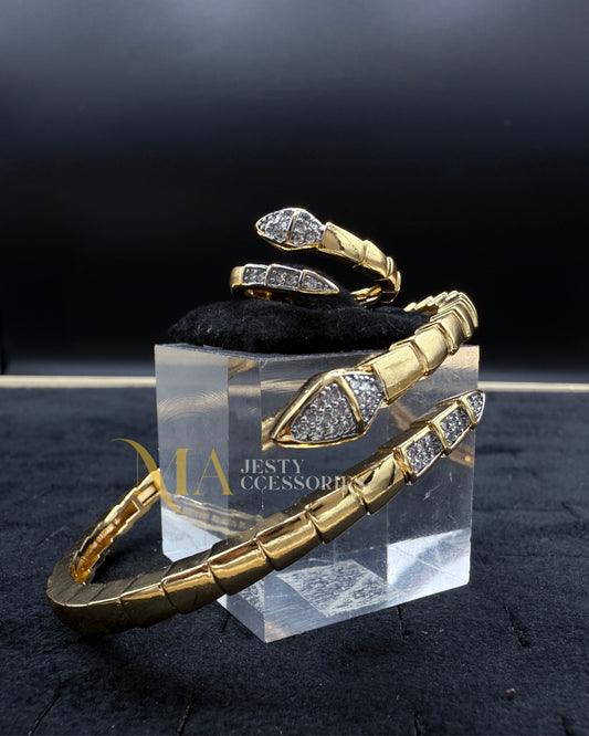 Duo Bvlgari "Serpenti Viper" Bracelet et Bague