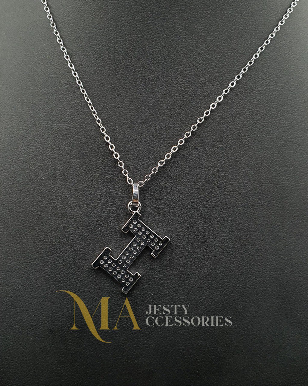 Parure avec Pendentif Panache HERMES Argenté