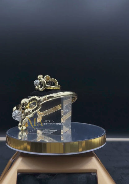 Duo "BRELOQUE CUBA TIFFANY" Bracelet et bague Model 18K avec zircon