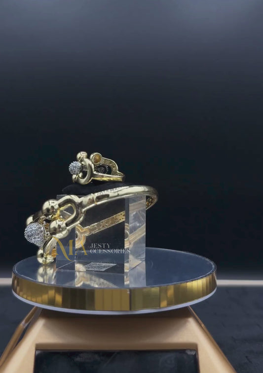 Duo "BRELOQUE CUBA TIFFANY" Bracelet et bague Model 18K avec zircon